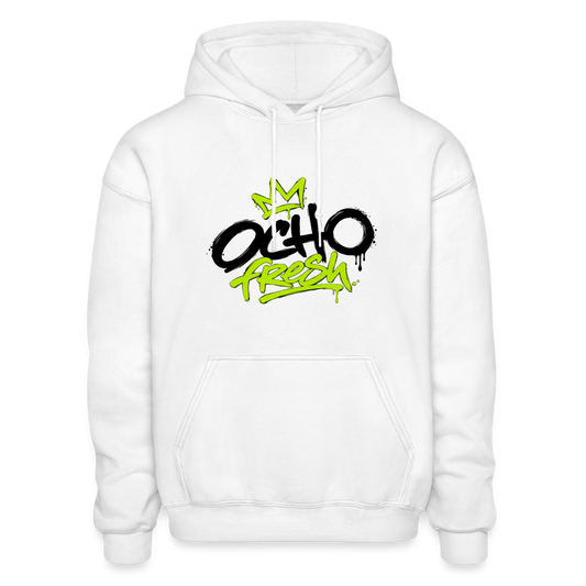 Ocho Fresh Gildan Heavy Blend Adult Hoodie - white