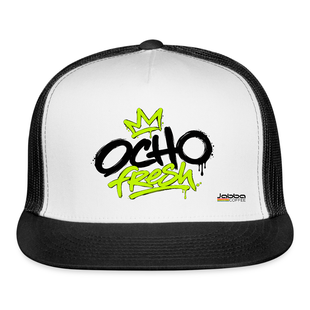 Ocho Fresh Trucker Hat - white/black