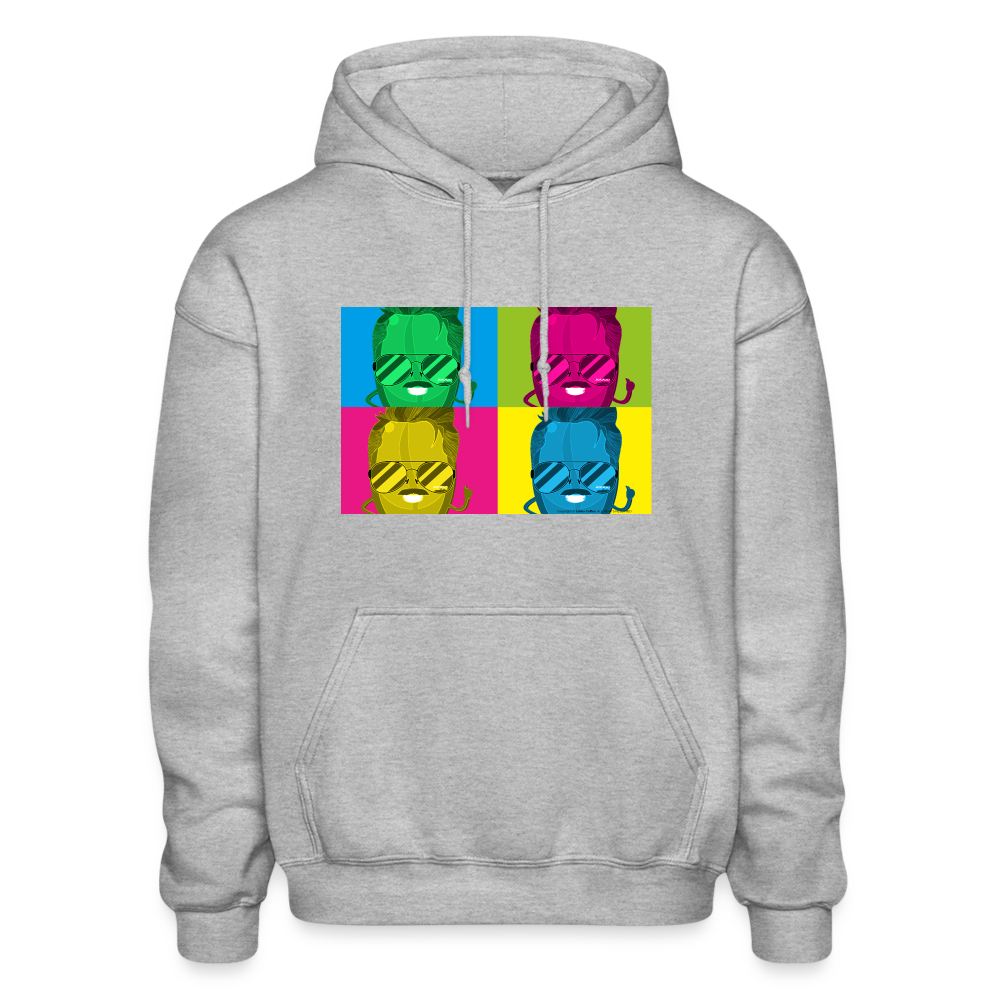 Burnt Reynolds Pop Art Heavy Blend Adult Hoodie - heather gray