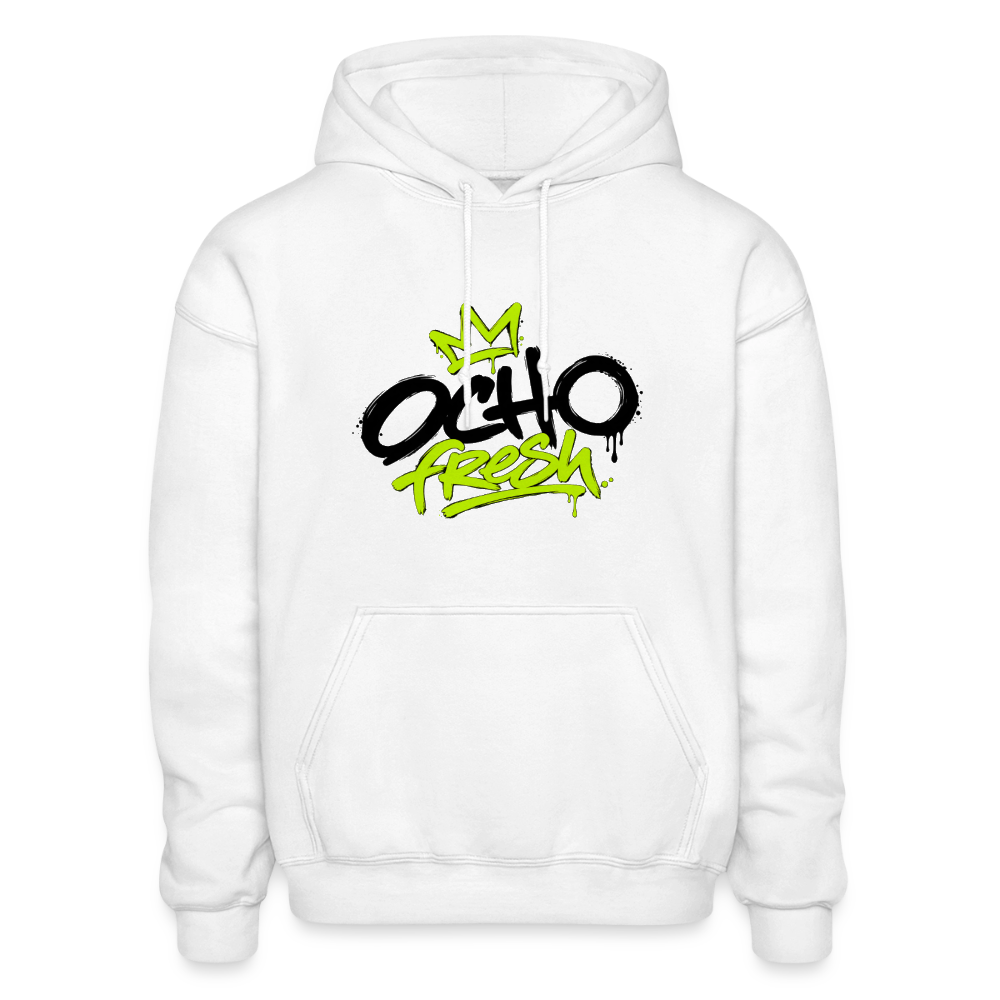 Ocho Fresh Gildan Heavy Blend Adult Hoodie - white