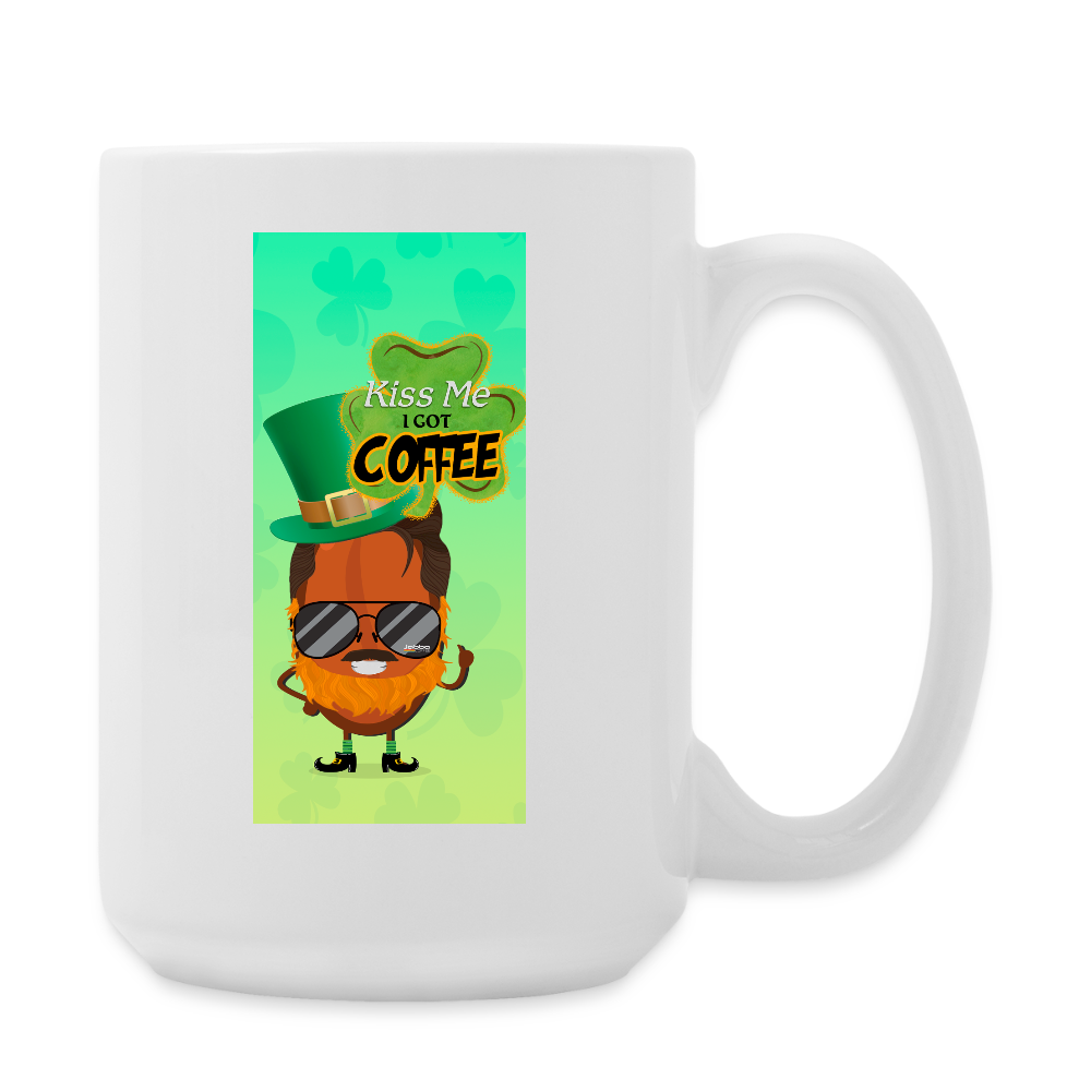 Burnt Reynolds Kiss Me I got Coffee Coffee/Tea Mug 15 oz - white